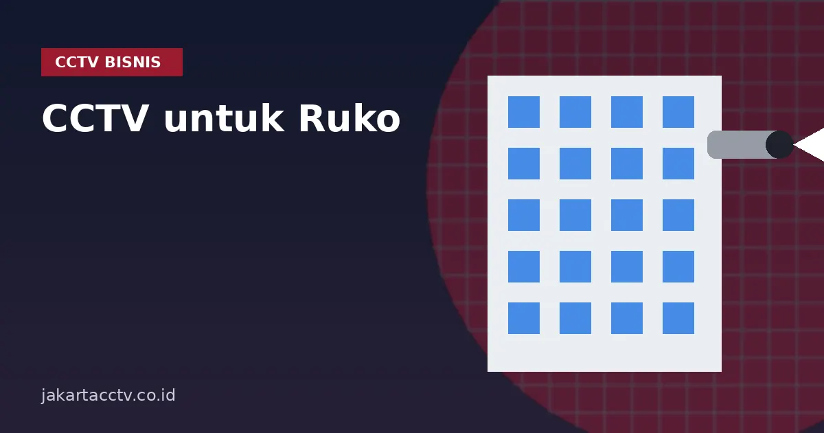 CCTV untuk Ruko: Titik Pemasangan, Jenis Kamera, dan Paket yang Cocok